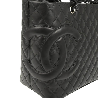 Chanel 2004-2005 Black Calfskin Cambon Ligne Tote Handbag