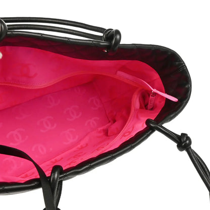 Chanel 2004-2005 Black Calfskin Cambon Ligne Tote Handbag