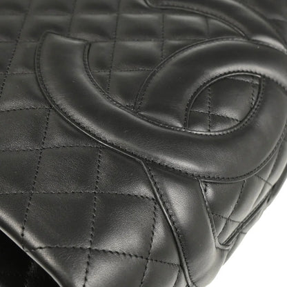 Chanel 2004-2005 Black Calfskin Cambon Ligne Tote Handbag