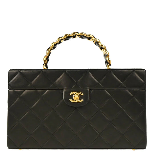 Chanel 1994-1996 Black Lambskin Vanity Handbag