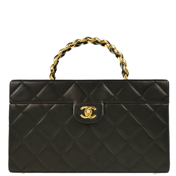 Chanel 1994-1996 Black Lambskin Vanity Handbag
