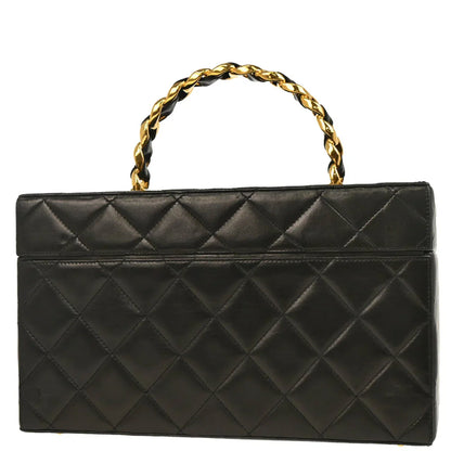 Chanel 1994-1996 Black Lambskin Vanity Handbag