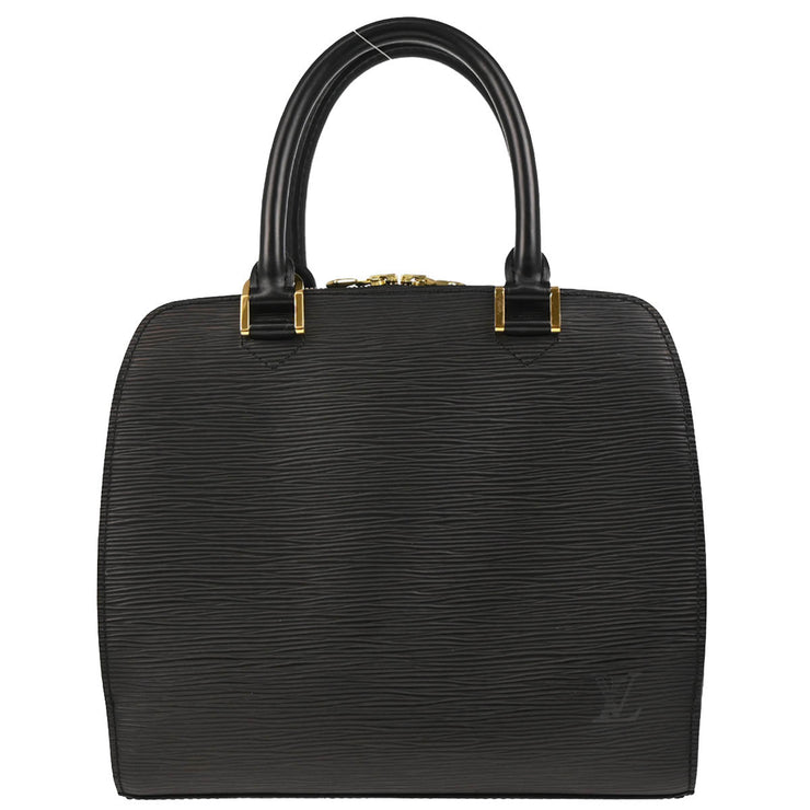 Louis Vuitton 2002 Black Epi Pont Neuf Handbag M52052