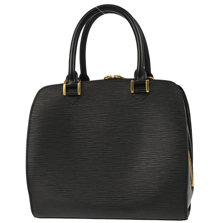Louis Vuitton 2002 Black Epi Pont Neuf Handbag M52052