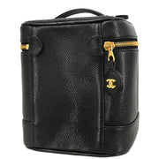 Chanel 2000-2001 Black Caviar Timeless Vanity Handbag