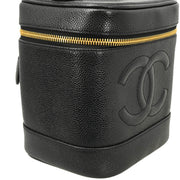 Chanel 2000-2001 Black Caviar Timeless Vanity Handbag