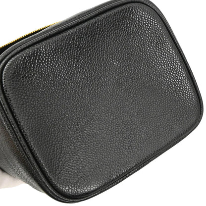 Chanel 2000-2001 Black Caviar Timeless Vanity Handbag