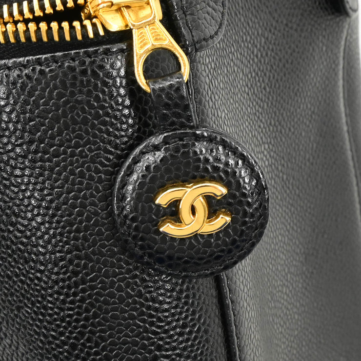 Chanel 2000-2001 Black Caviar Timeless Vanity Handbag