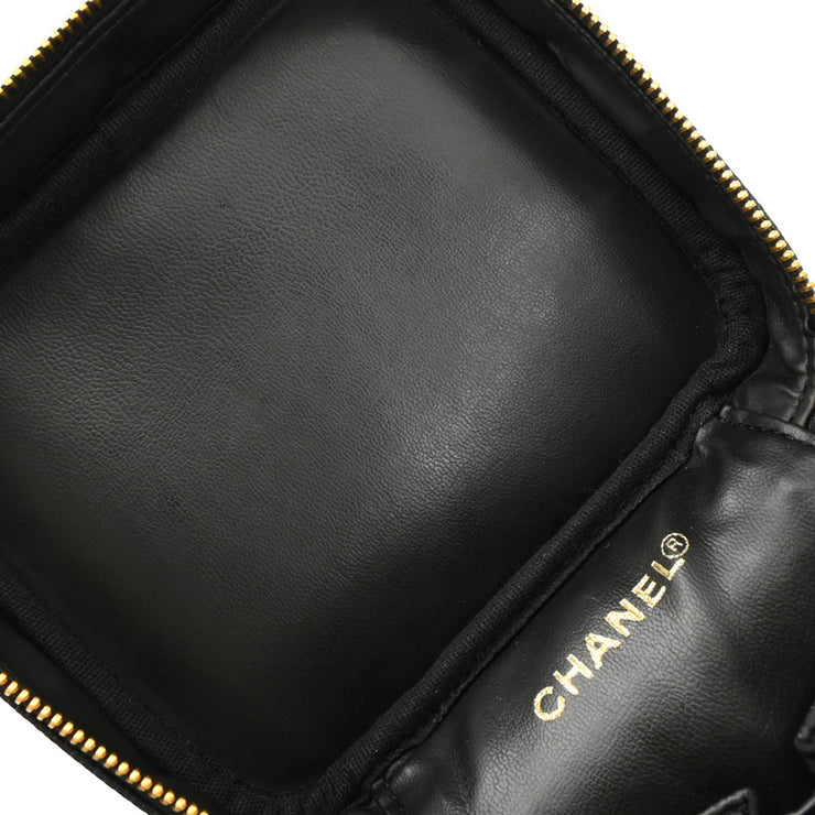 Chanel 2000-2001 Black Caviar Timeless Vanity Handbag