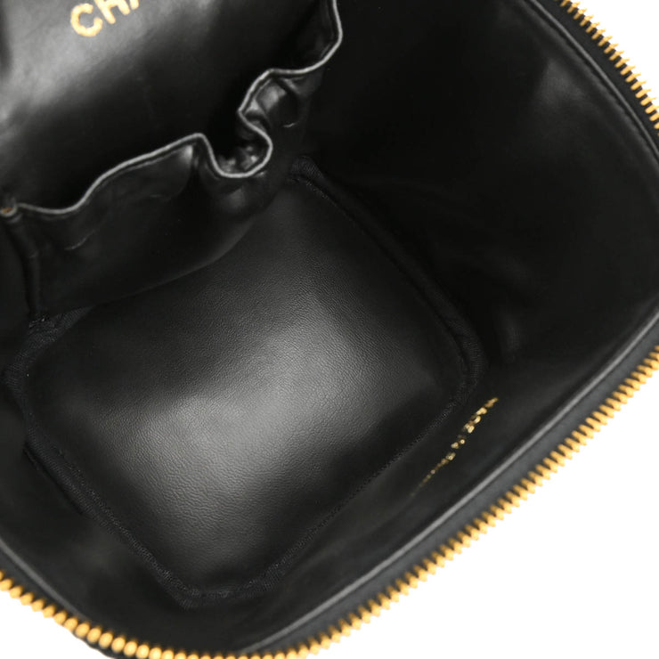 Chanel 2000-2001 Black Caviar Timeless Vanity Handbag