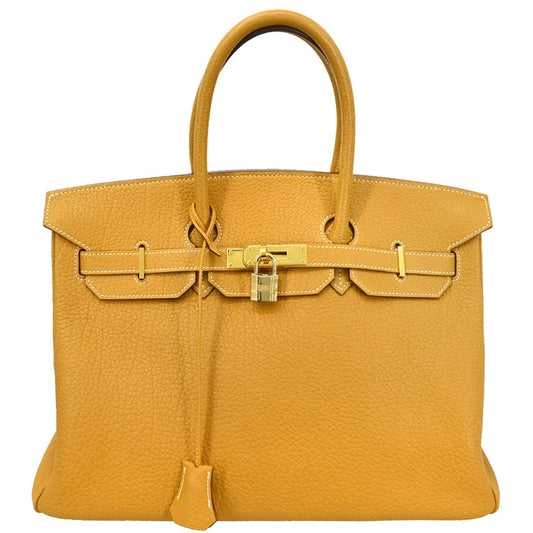 Hermes 2005 Natural Fjord Birkin 35 Handbag