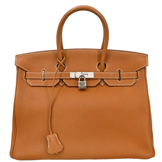 Hermes 2003 Gold Togo Birkin 35 Handbag