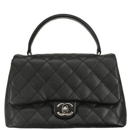 Chanel 2006-2008 Black Caviar Top Handle Handbag