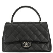 Chanel 2006-2008 Black Caviar Top Handle Handbag