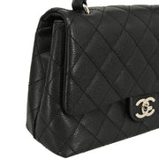 Chanel 2006-2008 Black Caviar Top Handle Handbag