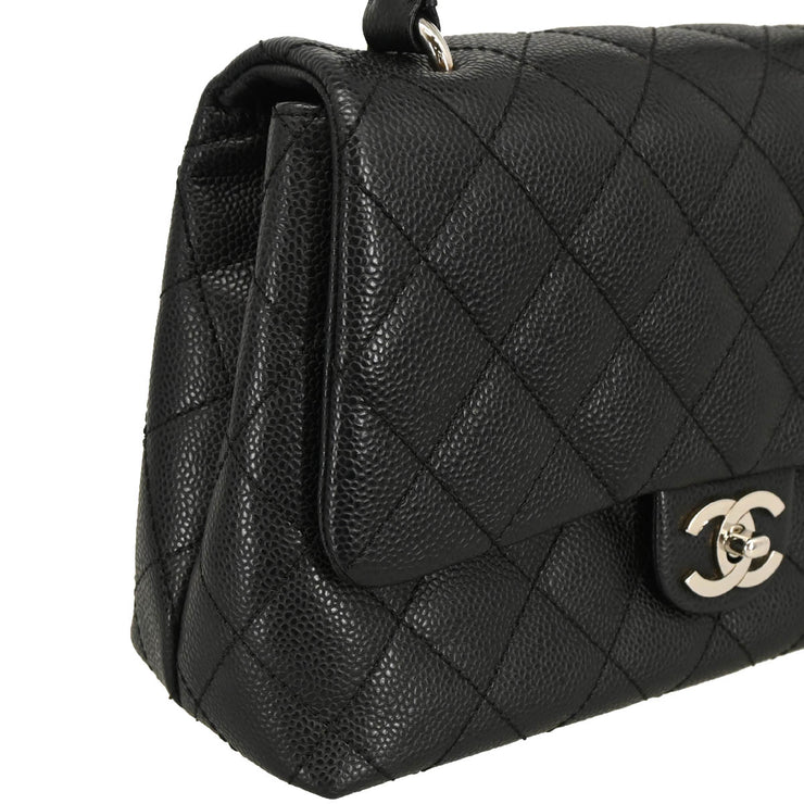 Chanel 2006-2008 Black Caviar Top Handle Handbag