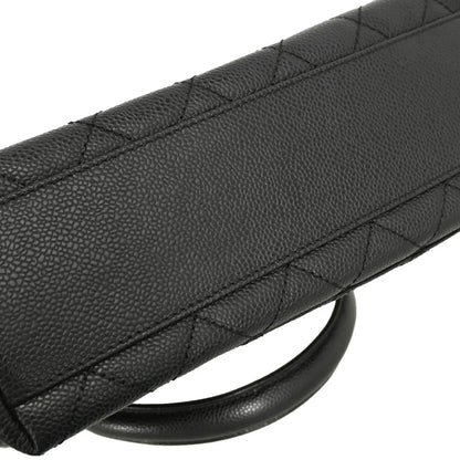 Chanel 2006-2008 Black Caviar Top Handle Handbag