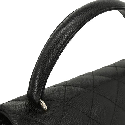 Chanel 2006-2008 Black Caviar Top Handle Handbag