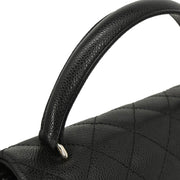Chanel 2006-2008 Black Caviar Top Handle Handbag