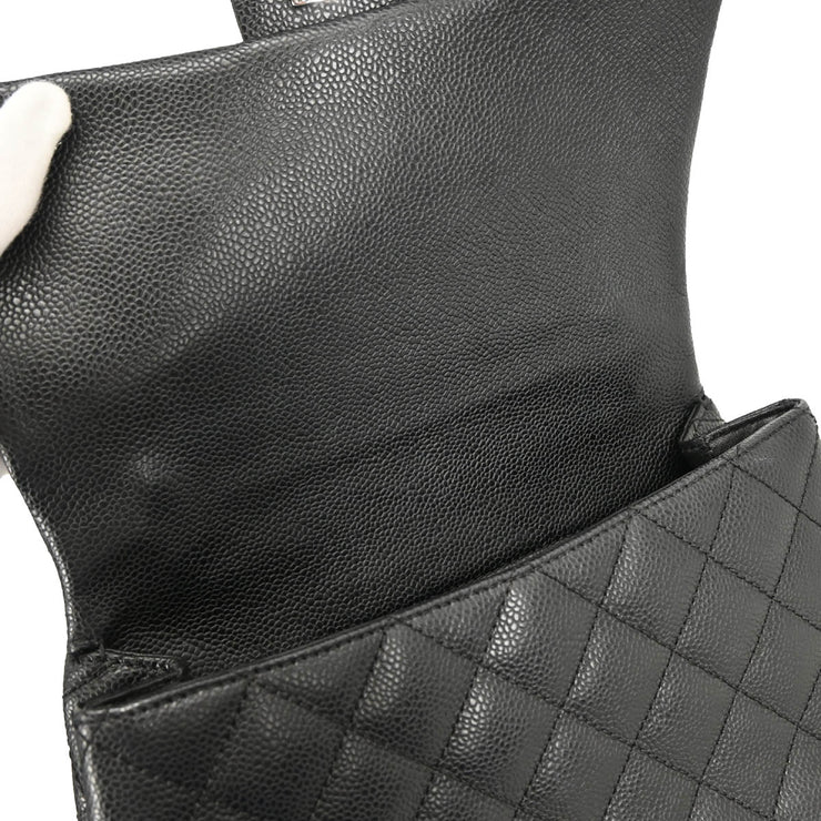 Chanel 2006-2008 Black Caviar Top Handle Handbag