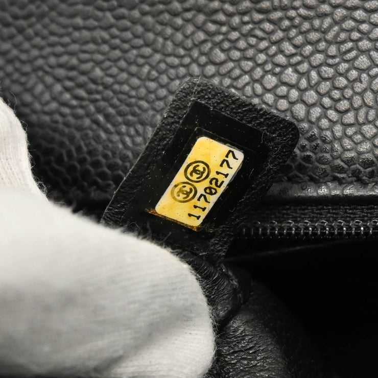 Chanel 2006-2008 Black Caviar Top Handle Handbag