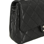 Chanel 2009-2010 Black Caviar Top Handle Handbag
