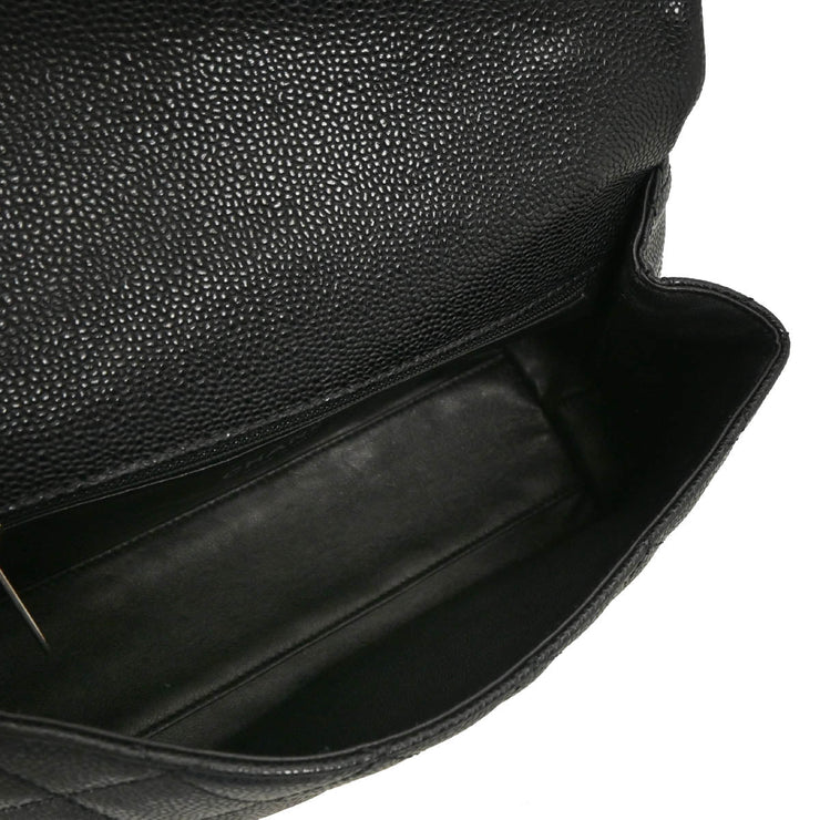 Chanel 2009-2010 Black Caviar Top Handle Handbag