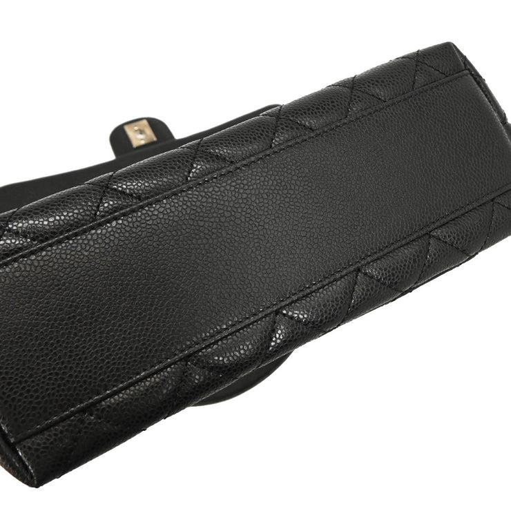 Chanel 2009-2010 Black Caviar Top Handle Handbag