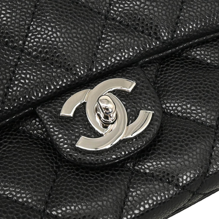Chanel 2009-2010 Black Caviar Top Handle Handbag