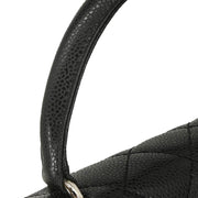Chanel 2009-2010 Black Caviar Top Handle Handbag