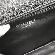Chanel 2009-2010 Black Caviar Top Handle Handbag