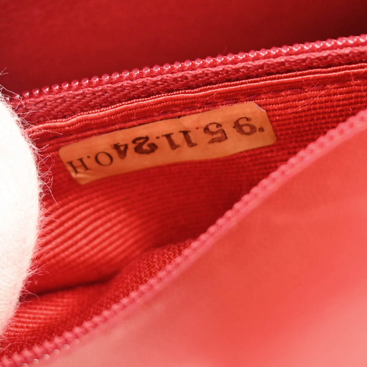 Chanel 1994-1996 Red Lambskin Mini Classic Flap Handbag