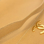 Chanel 1994-1996 Beige Caviar Triple CC Shoulder Tote Bag