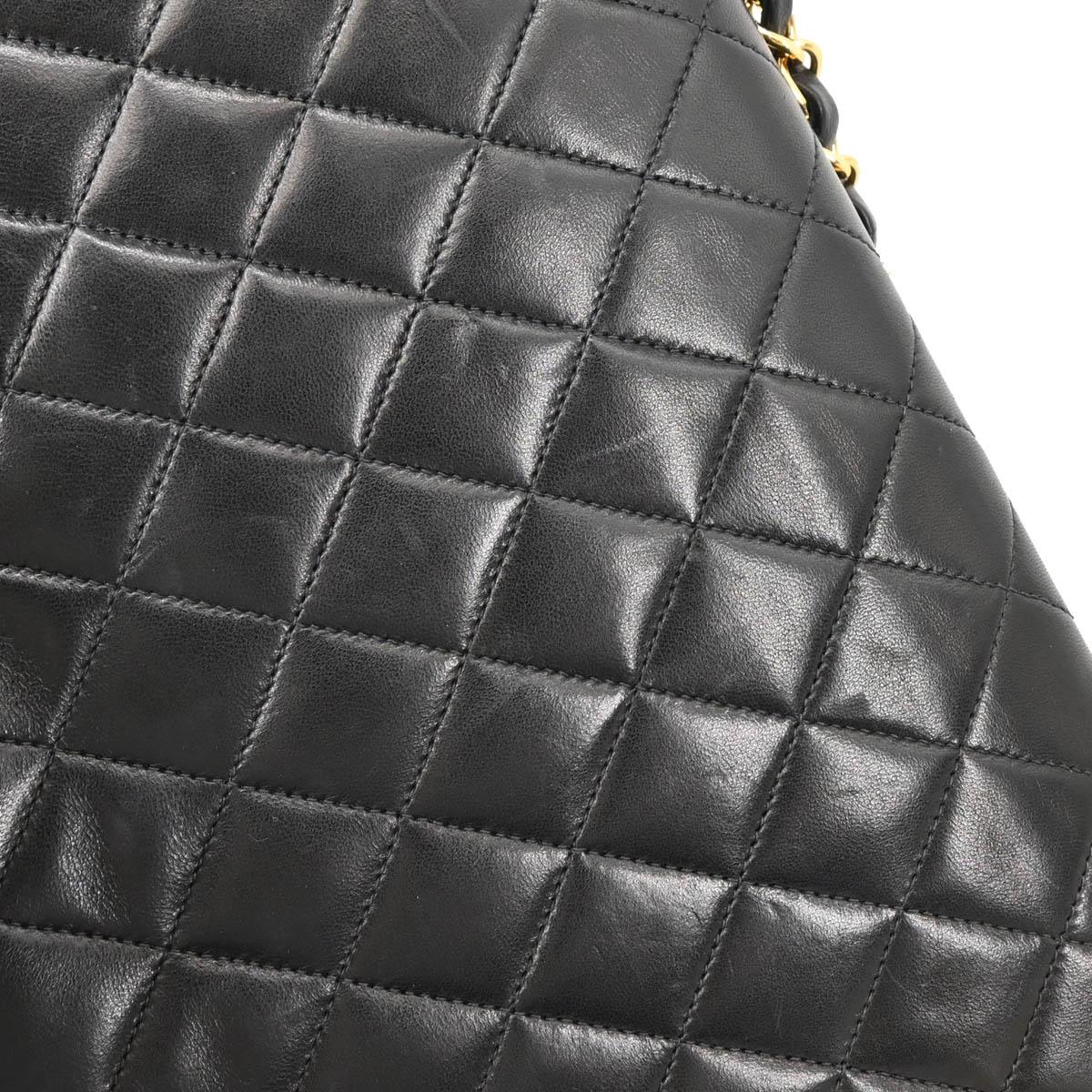 Chanel 2000-2001 Black Lambskin Turnlock Medium Half Flap Shoulder Bag