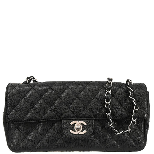 Chanel 2005-2006 Black Caviar East West Shoulder Bag