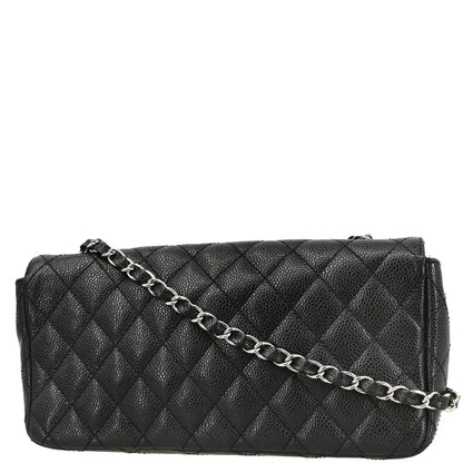 Chanel 2005-2006 Black Caviar East West Shoulder Bag