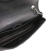 Chanel 2005-2006 Black Caviar East West Shoulder Bag