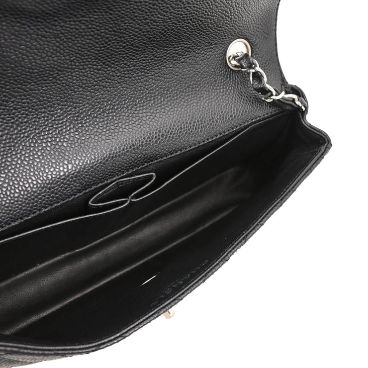 Chanel 2005-2006 Black Caviar East West Shoulder Bag