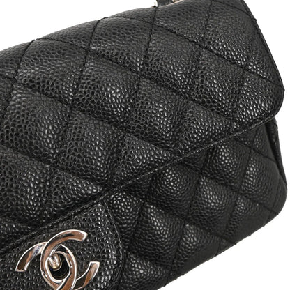 Chanel 2005-2006 Black Caviar East West Shoulder Bag