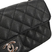 Chanel 2005-2006 Black Caviar East West Shoulder Bag