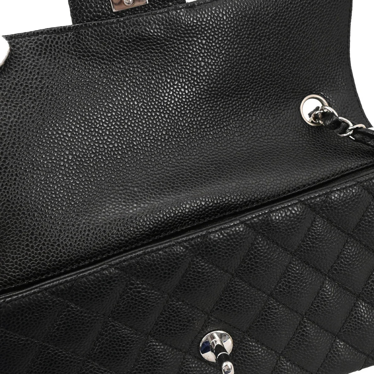 Chanel 2005-2006 Black Caviar East West Shoulder Bag