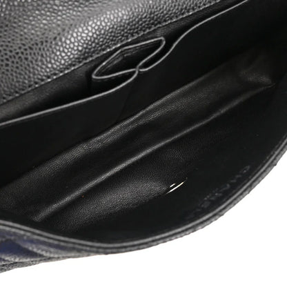 Chanel 2005-2006 Black Caviar East West Shoulder Bag