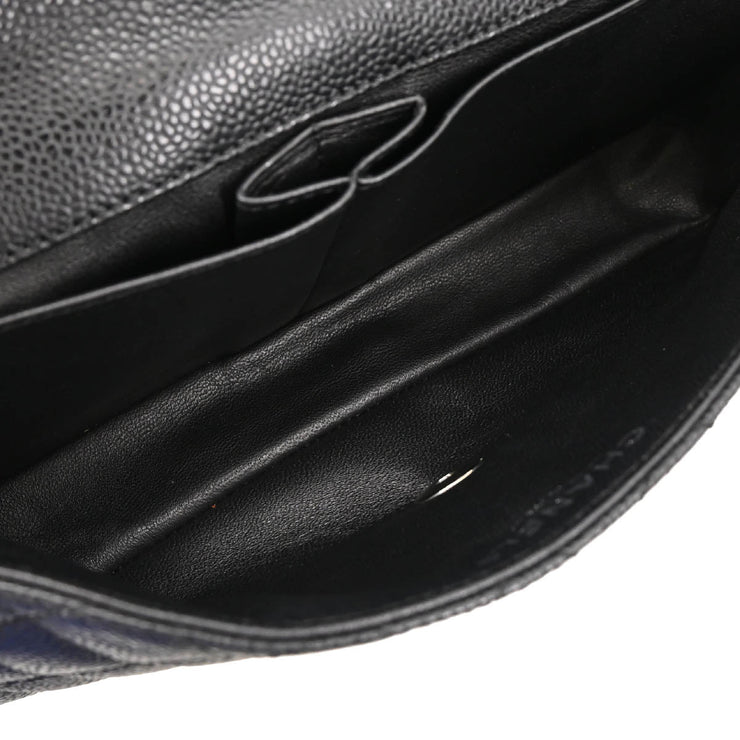 Chanel 2005-2006 Black Caviar East West Shoulder Bag