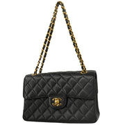 Chanel 1996-1997 Black Caviar Double Sided Classic Flap Shoulder Bag