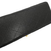 Chanel 1996-1997 Black Caviar Double Sided Classic Flap Shoulder Bag