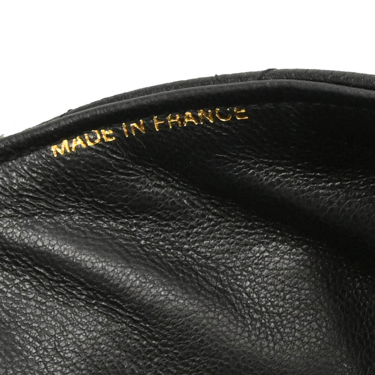 Chanel 1996-1997 Black Caviar Double Sided Classic Flap Shoulder Bag