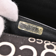 Chanel 2000-2001 Black Canvas COCO East West Choco Bar Shoulder Bag