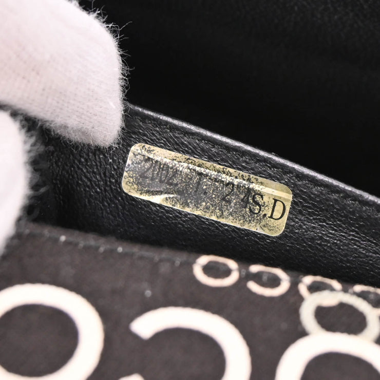 Chanel 2000-2001 Black Canvas COCO East West Choco Bar Shoulder Bag