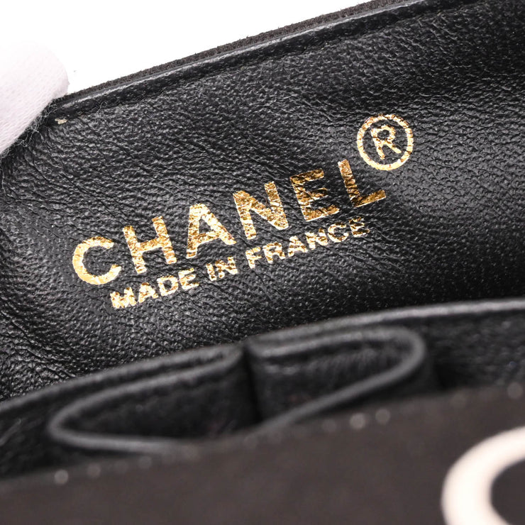 Chanel 2000-2001 Black Canvas COCO East West Choco Bar Shoulder Bag