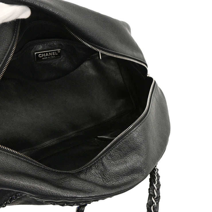 Chanel 2005-2006 Black Calfskin Luxury Line Bowling Bag